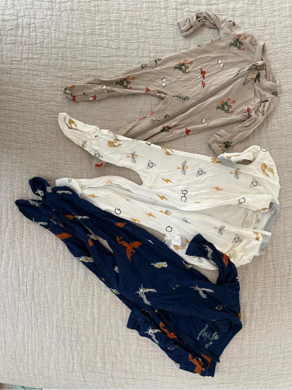 Kyte BABY Sleep Sack Set - Beige, White & Navy